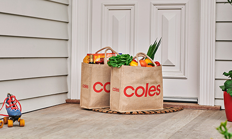 Coles Online delivery in cardboard box