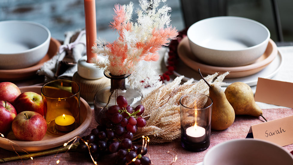 An autumn table setting