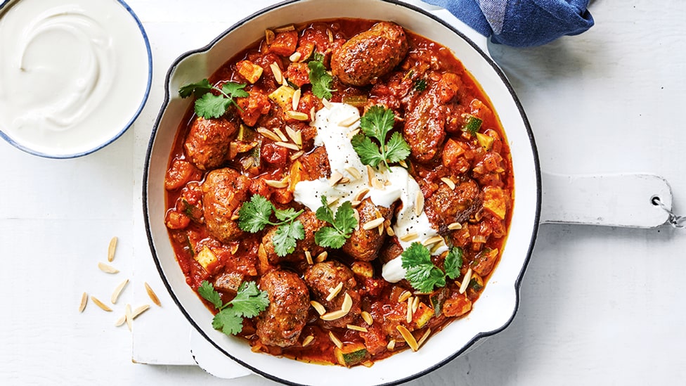 Lamb meatball and apricot tagine