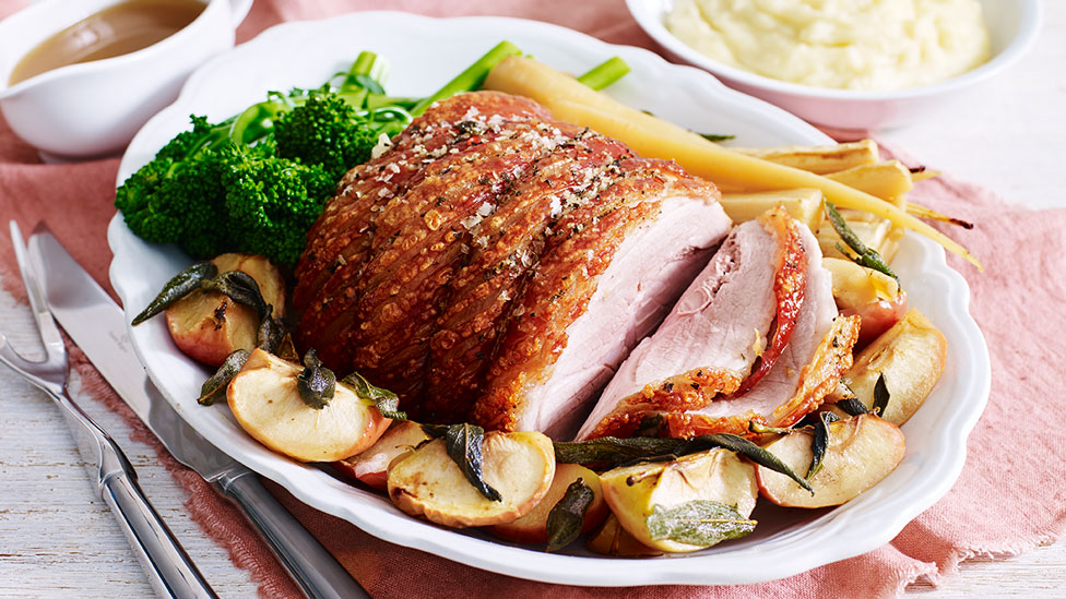 Sage and cider pork roast