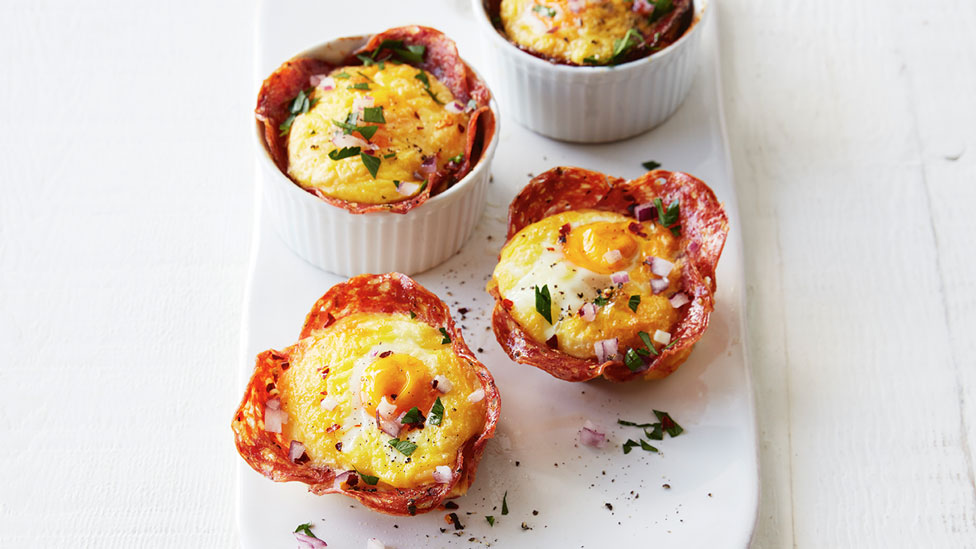 Salami egg cups