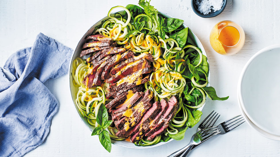 Thai beef and zoodle salad