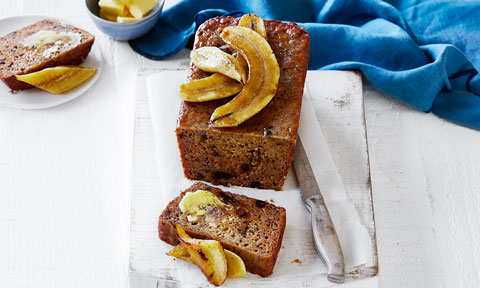 Banana, date and walnut bread