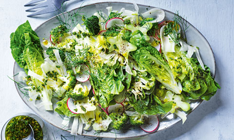 Curtis Stone's green core salad with salsa verde