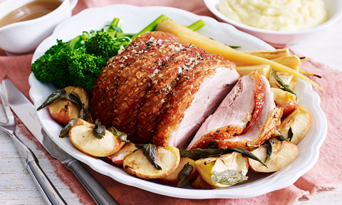 Sage and cider pork roast