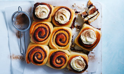 Traditional cinnamon scrolls