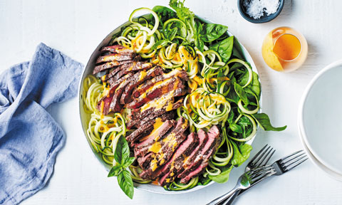 Thai beef and zoodle salad