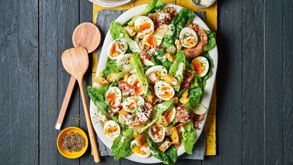 Caesar Salad recipe with Egg and Pancetta Coles