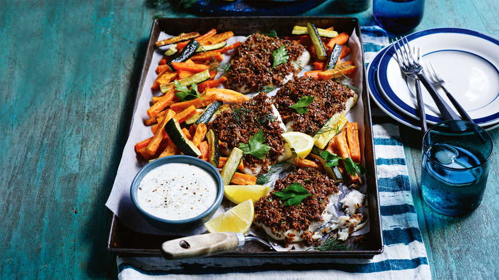 Healthy fish and chips