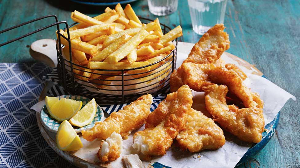 Traditional fish and chips