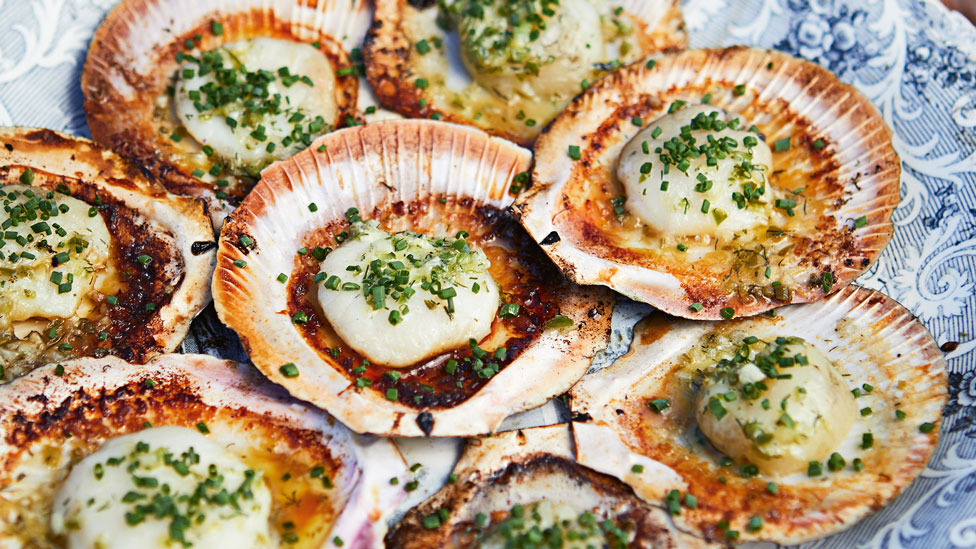 Courtney Roulston’s BBQ scallops with chilli and garlic butter
