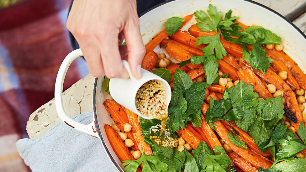 Courtney Roulston's carrot, mint and chickpea salad