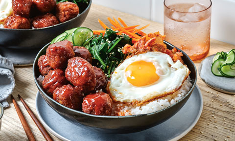 Korean chicken bibimbap