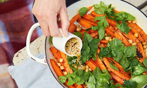 Courtney Roulston's carrot, mint and chickpea salad