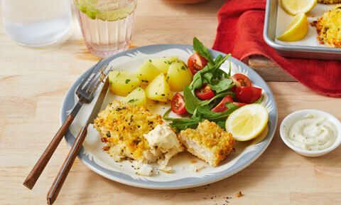 Crumbed fish
