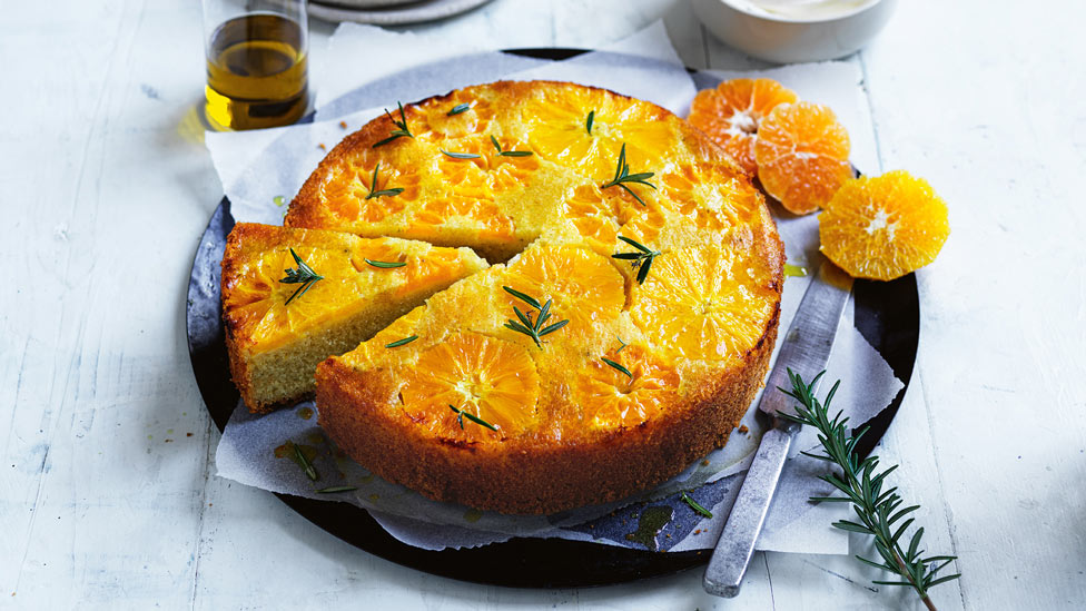 A olive oil cake with citrus & rosemary