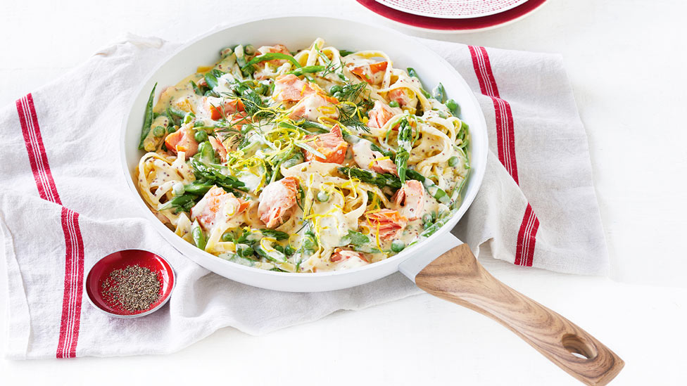 Smoked salmon fettuccine recipe | Coles