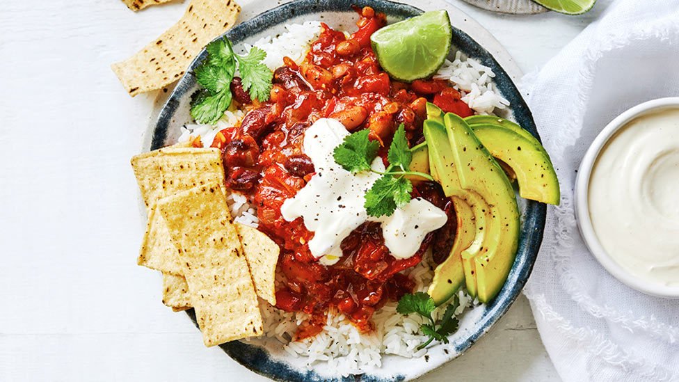 Quick veggie taco bowl