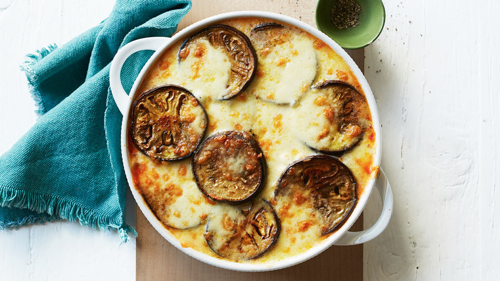 A plate of lentil moussaka