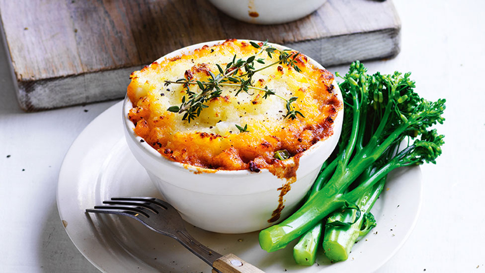 A Shepherd’s pies with greens