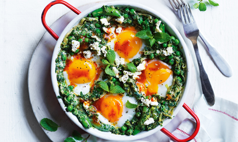 Green shakshuka bowl
