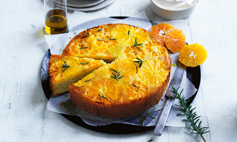 A olive oil cake with citrus & rosemary