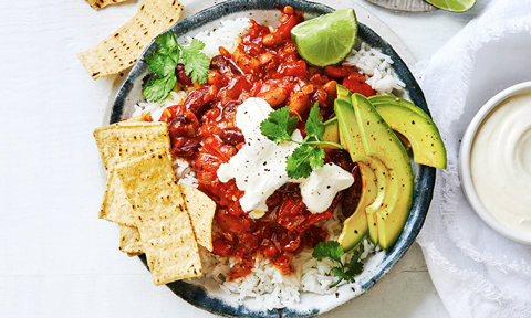 Quick veggie taco bowl