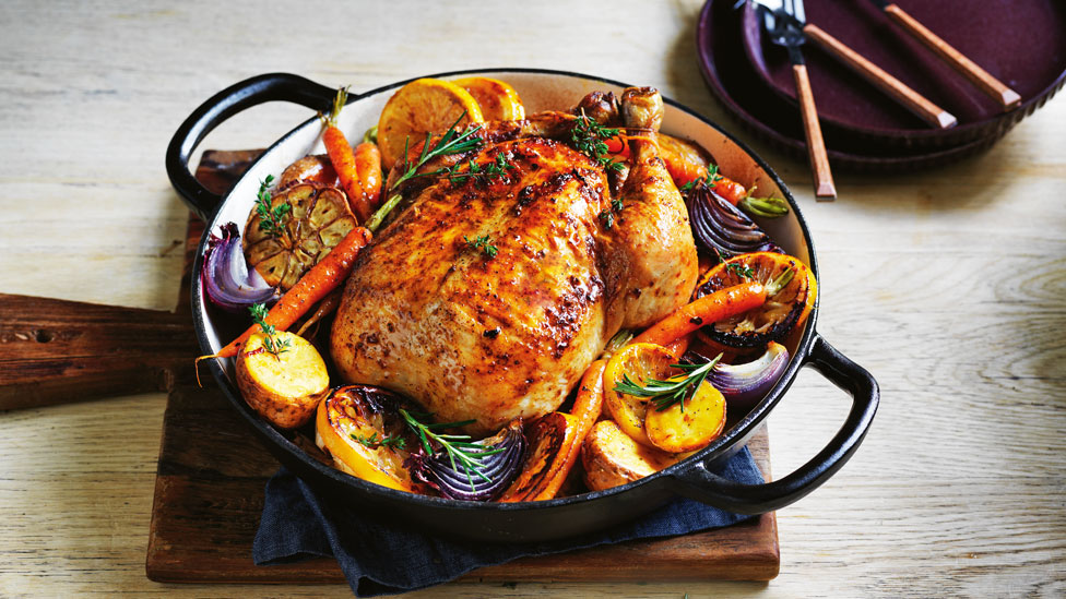 Healthy lemon and paprika roast chicken