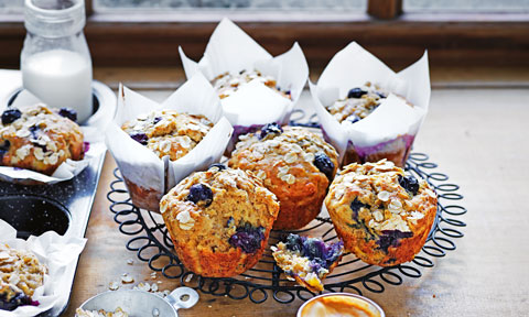 Matt Stone’s banana, blueberry and oat muffins