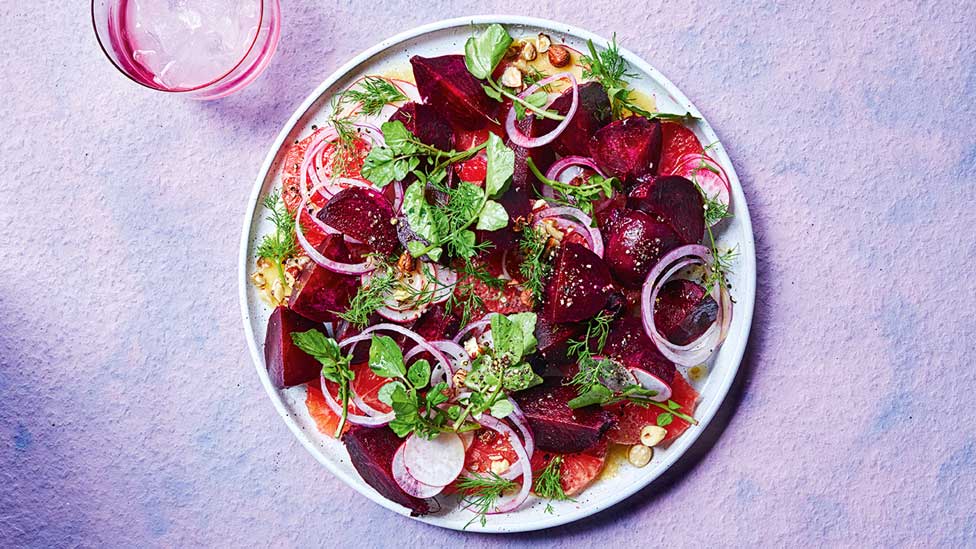 Beetroot and grapefruit salad