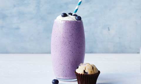 A cup of blueberry banana blitz