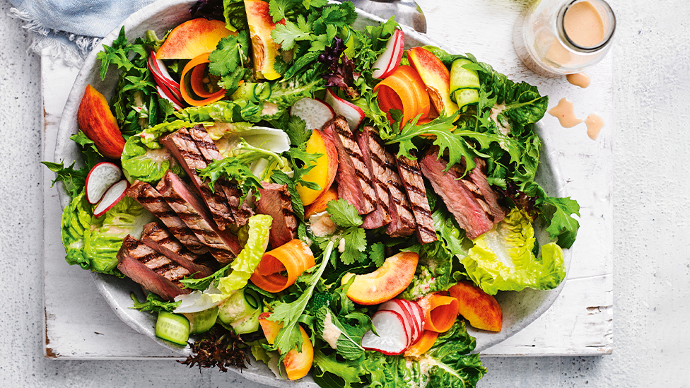 BBQ steak salad with Thai vinaigrette