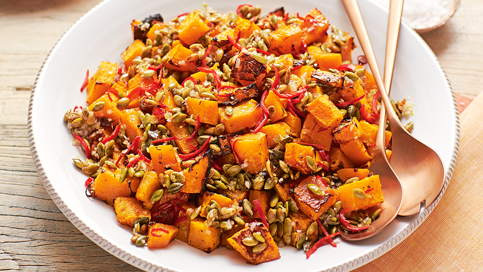 Chilli-roasted pumpkin