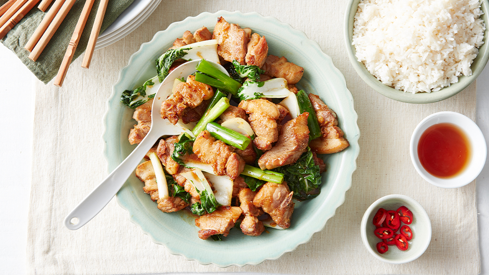 Chinese-style pork rib stir fry