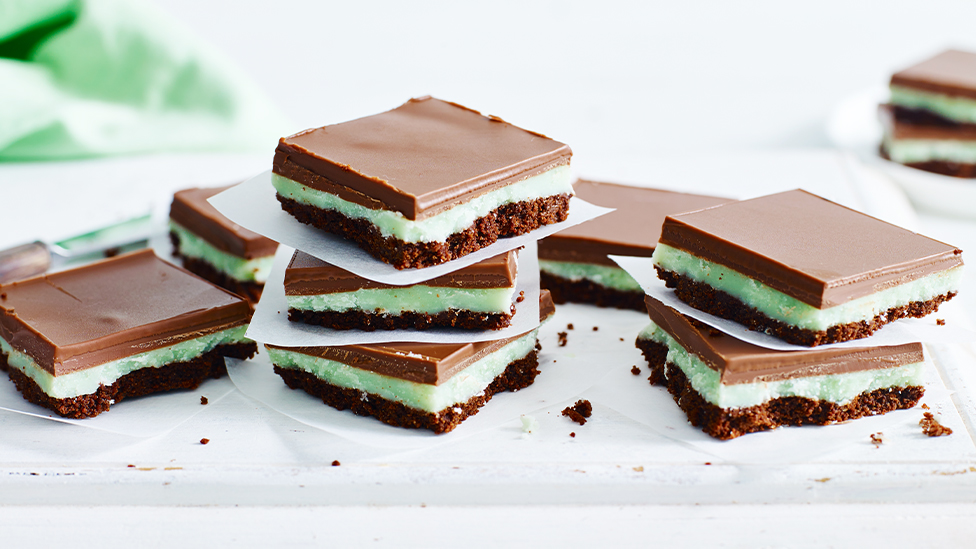 Choc-peppermint slice