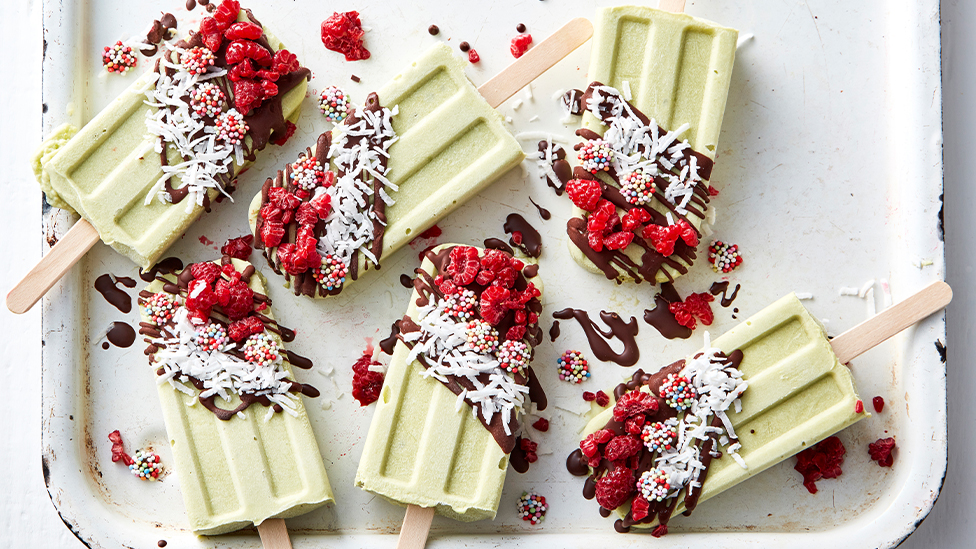 Coconut and avocado iceblocks