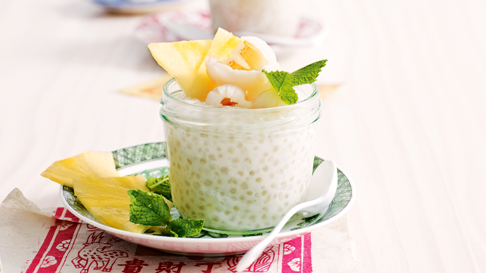 Coconut tapioca with lychee and pineapple recipe Coles