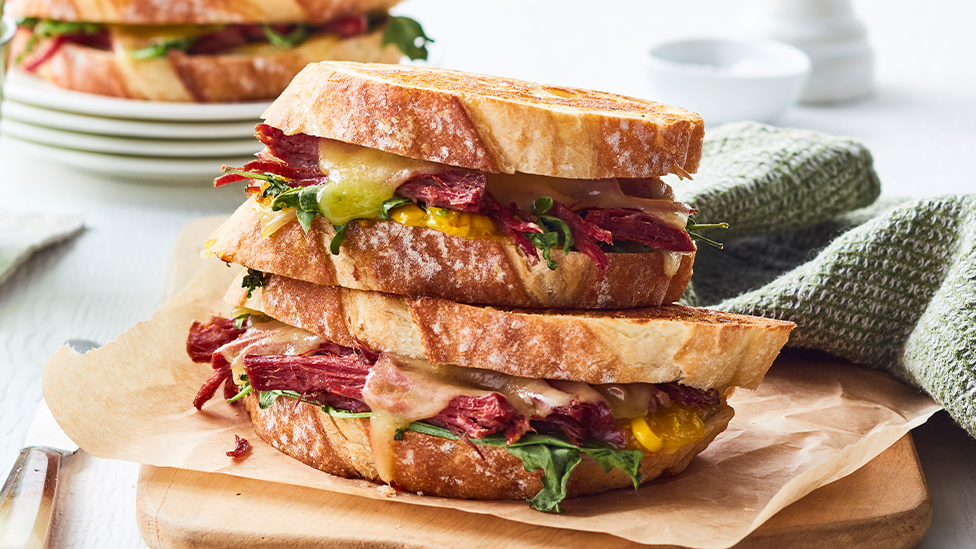 Corned beef fried sandwich