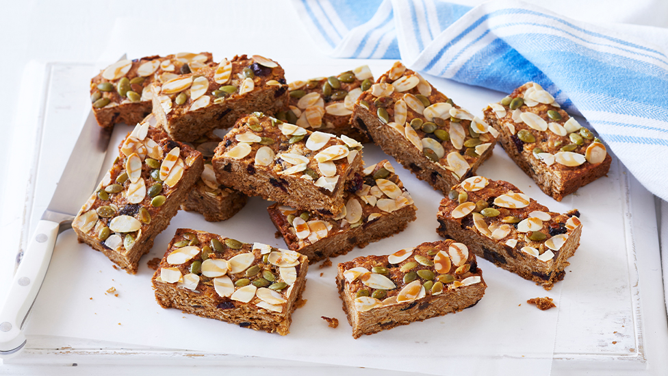 Cranberry and oat slice