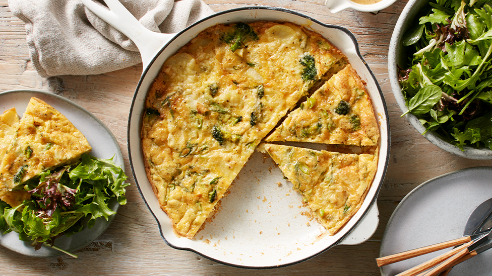 Curtis Stone's Broccoli, potato and cheese frittata