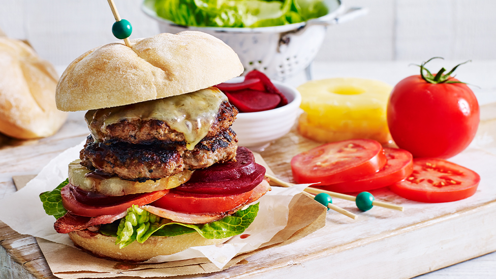 Double beef aussie burgers 