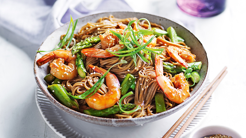 Quick and Easy Easy Teriyaki Prawn Noodle Bowls recipe Coles