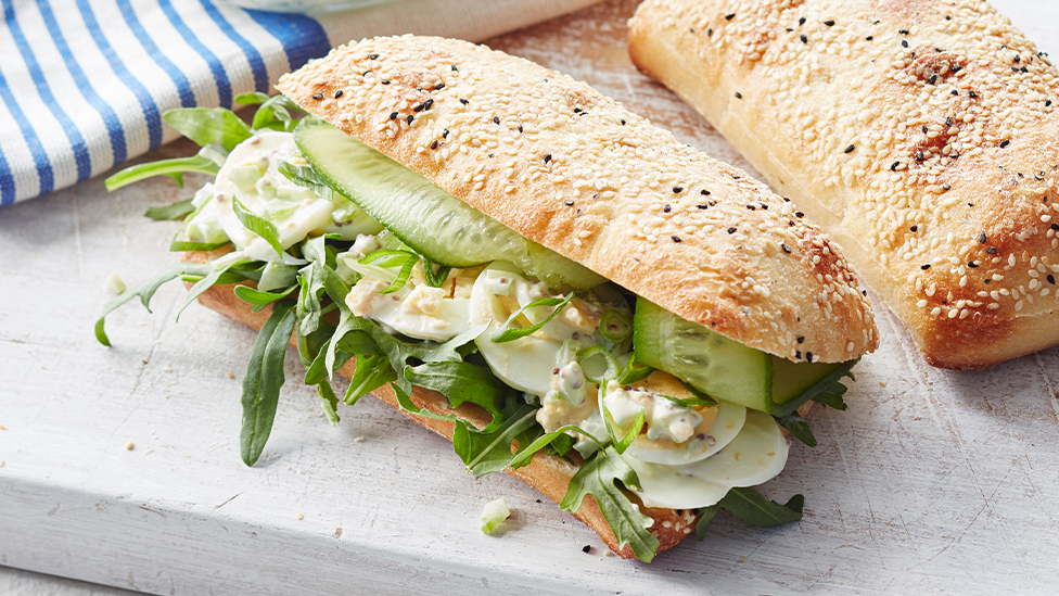 Egg and cucumner turkish roll
