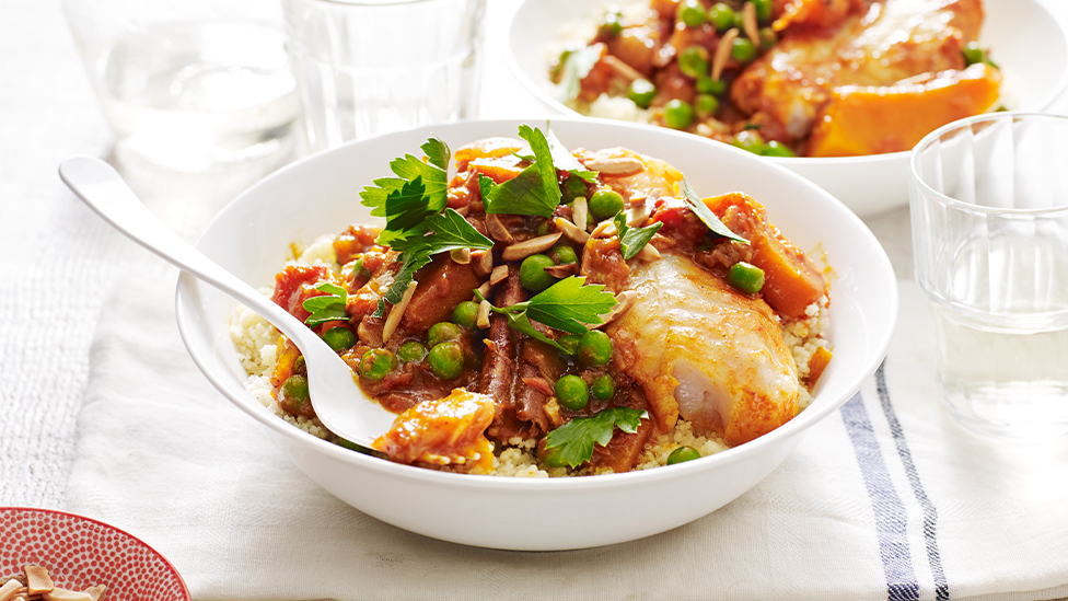 Fish and pumpkin tagine