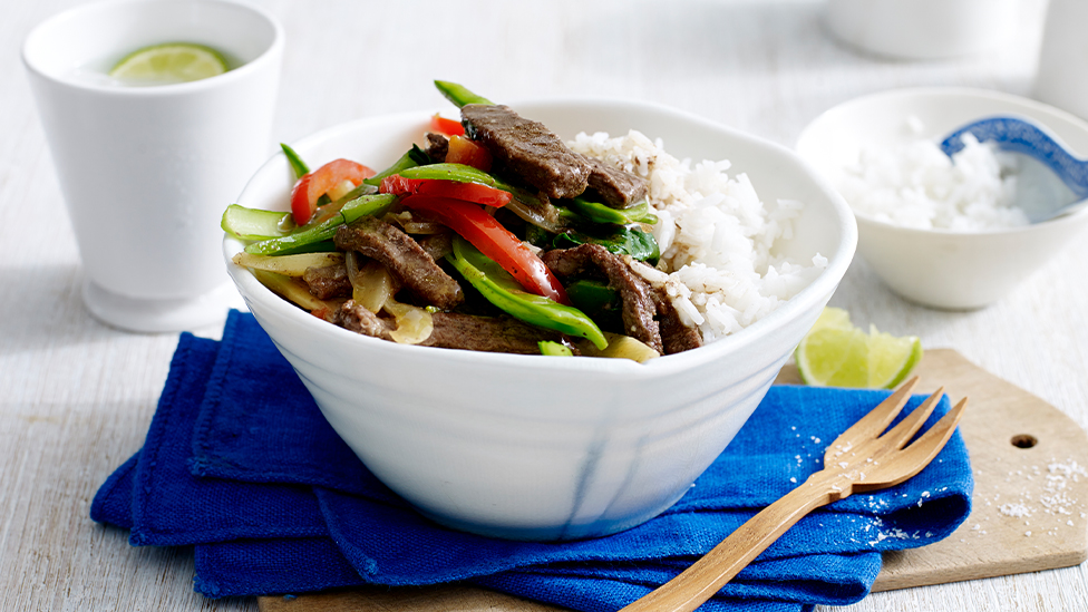 Five spice beef and vegetable stir fry