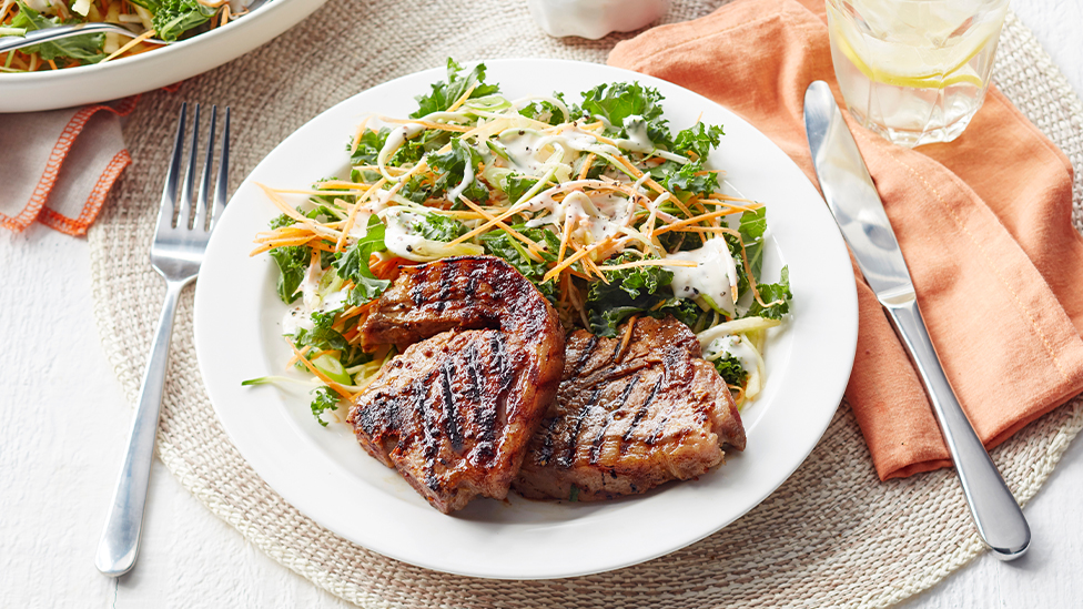 Honey Mustard Lamb with Zucchini and Pineapple Slaw Recipe Coles