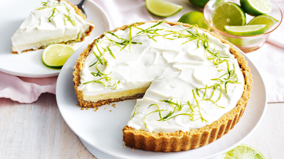 Key lime pie with whipped coconut cream