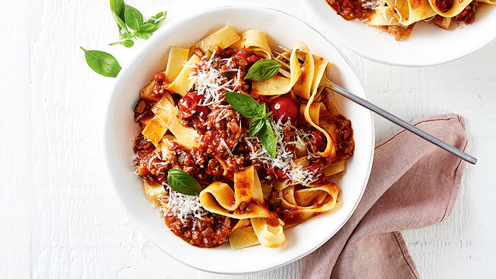 Lamb Ragu Pappardelle recipe with Eggplant and Zucchini | Coles