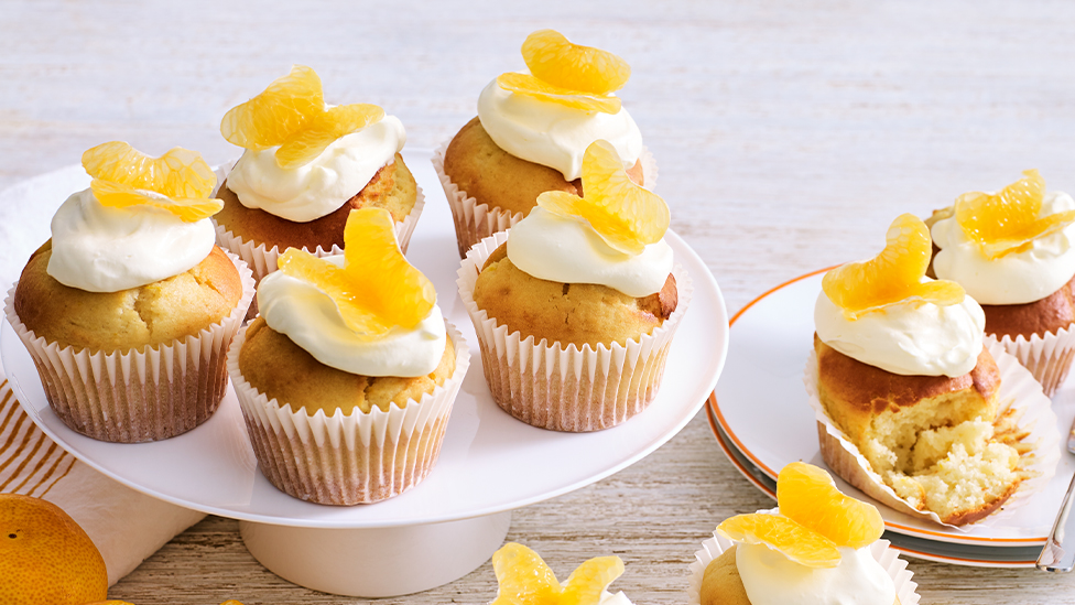 Mandarin butterfly muffins