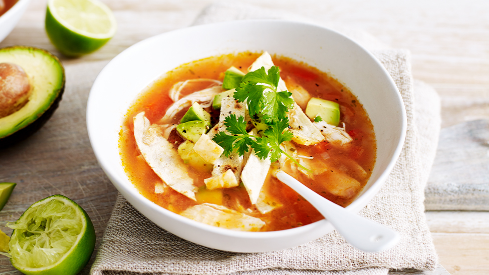 Mexican Chicken Soup with Crispy Tortilla Strips Recipe Coles